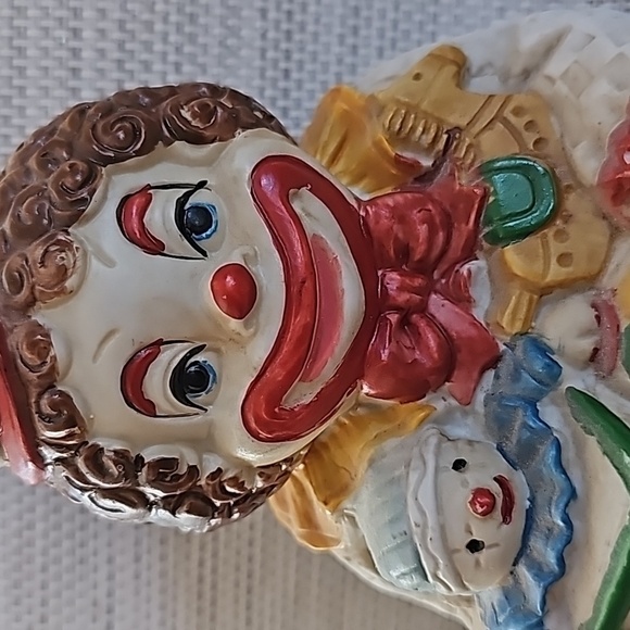 Vintage Ceramic Musical Clown Figurine from the 1970s Wind-Up Music Box - Picture 3 of 6